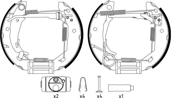 Textar 84053000 - Kit ganasce freno autozon.pro