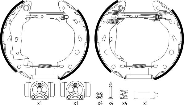 Textar 84057400 - Kit ganasce freno autozon.pro