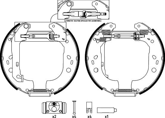 Textar 84061401 - Kit ganasce freno autozon.pro