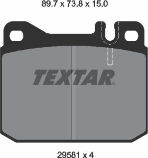 Textar 2958104 - Kit pastiglie freno, Freno a disco autozon.pro