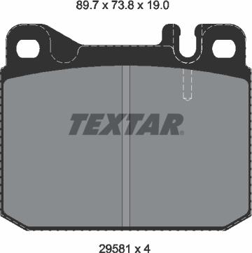 Textar 2958105 - Kit pastiglie freno, Freno a disco autozon.pro