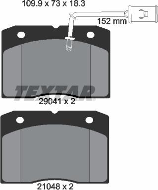 Textar 2904101 - Kit pastiglie freno, Freno a disco autozon.pro