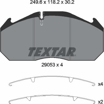 Textar 2905301 - Kit pastiglie freno, Freno a disco autozon.pro