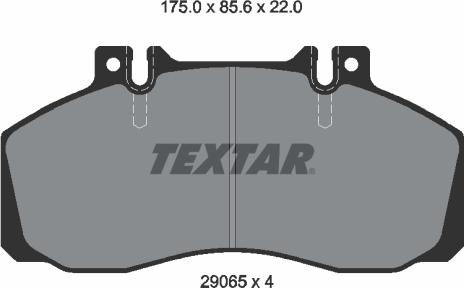 Textar 2906504 - Kit pastiglie freno, Freno a disco autozon.pro