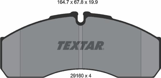 Textar 2916002 - Kit pastiglie freno, Freno a disco autozon.pro