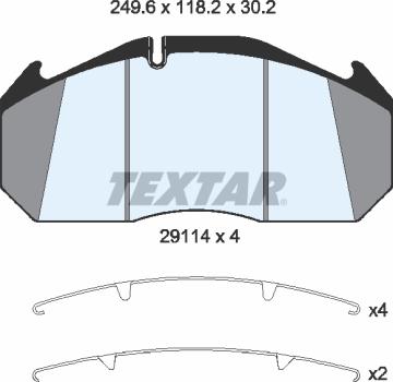 Textar 2911401 - Kit pastiglie freno, Freno a disco autozon.pro