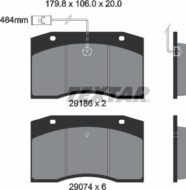 Textar 2918602 - Kit pastiglie freno, Freno a disco autozon.pro