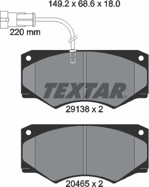 Textar 2913801 - Kit pastiglie freno, Freno a disco autozon.pro