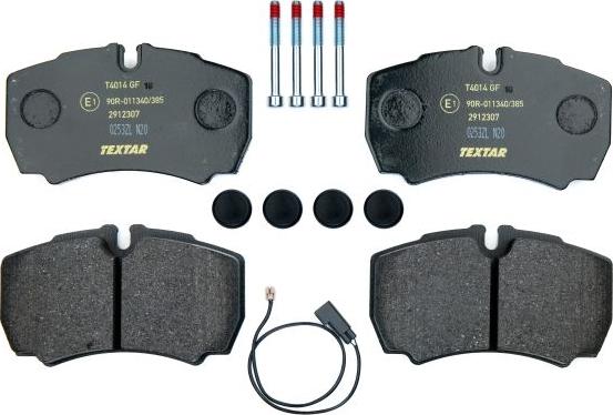 Textar 2912307 - Kit pastiglie freno, Freno a disco autozon.pro