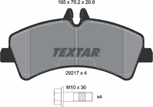 Textar 2921702 - Kit pastiglie freno, Freno a disco autozon.pro