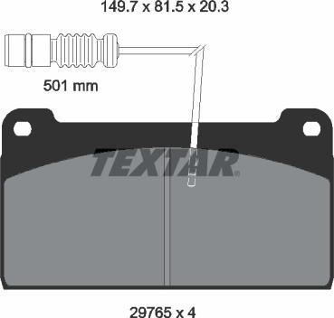 Textar 2976502 - Kit pastiglie freno, Freno a disco autozon.pro