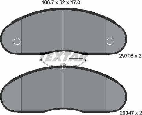 Textar 2970602 - Kit pastiglie freno, Freno a disco autozon.pro