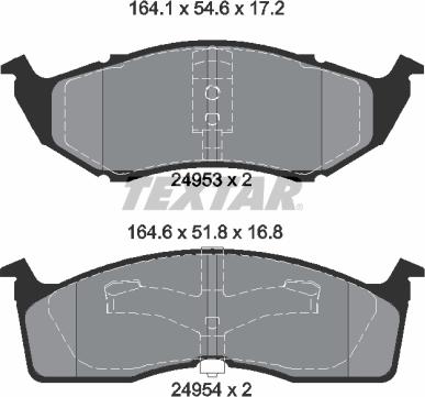 Textar 2495301 - Kit pastiglie freno, Freno a disco autozon.pro