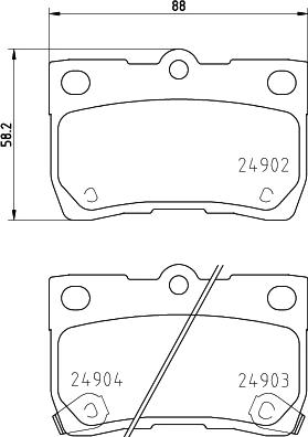 Textar 2490203 - Kit pastiglie freno, Freno a disco autozon.pro