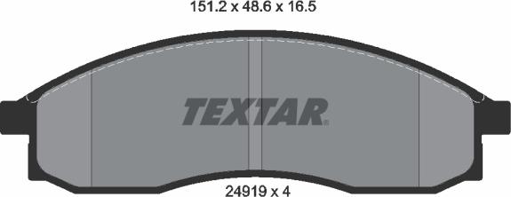 Textar 2491901 - Kit pastiglie freno, Freno a disco autozon.pro