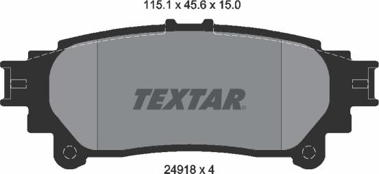 Textar 2491801 - Kit pastiglie freno, Freno a disco autozon.pro