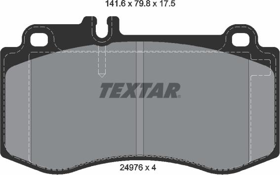 Textar 2497601 - Kit pastiglie freno, Freno a disco autozon.pro