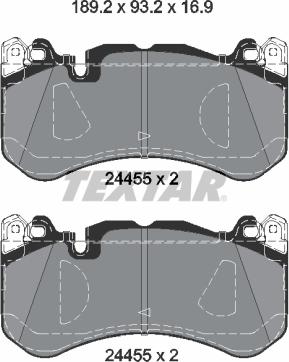 Textar 2445505 - Kit pastiglie freno, Freno a disco autozon.pro