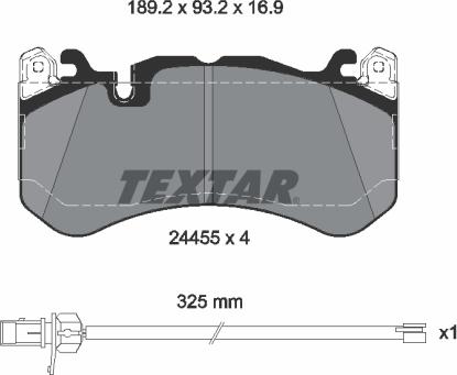 Textar 2445501 - Kit pastiglie freno, Freno a disco autozon.pro