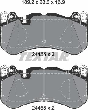 Textar 2445503 - Kit pastiglie freno, Freno a disco autozon.pro