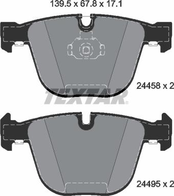 Textar 2445801 - Kit pastiglie freno, Freno a disco autozon.pro