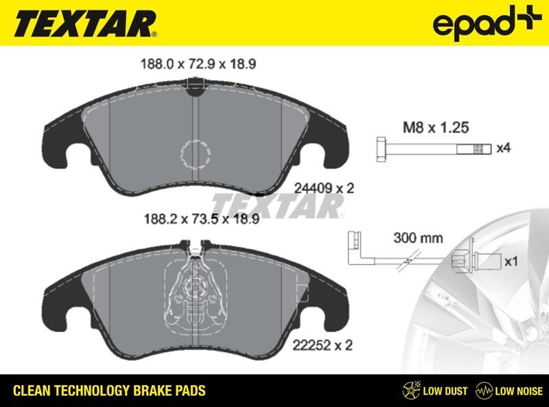 Textar 2440903CP - Kit pastiglie freno, Freno a disco autozon.pro