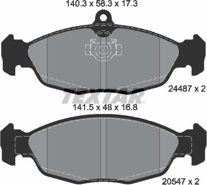 Textar 2448701 - Kit pastiglie freno, Freno a disco autozon.pro