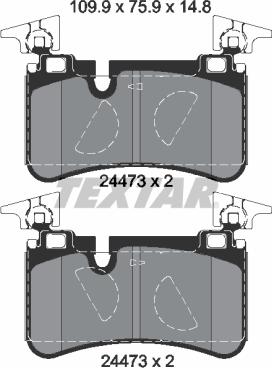 Textar 2447301 - Kit pastiglie freno, Freno a disco autozon.pro