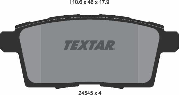 Textar 2454501 - Kit pastiglie freno, Freno a disco autozon.pro