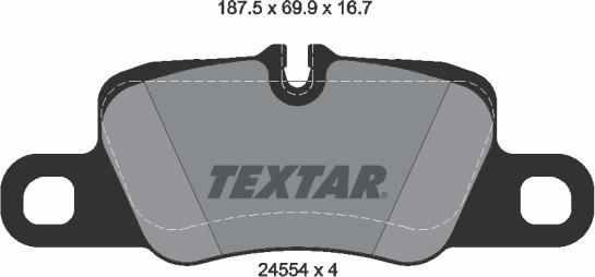 Textar 2455404 - Kit pastiglie freno, Freno a disco autozon.pro