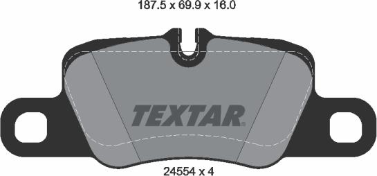 Textar 2455401 - Kit pastiglie freno, Freno a disco autozon.pro