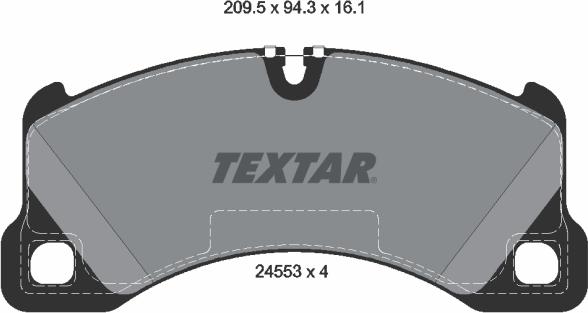 Textar 2455301 - Kit pastiglie freno, Freno a disco autozon.pro