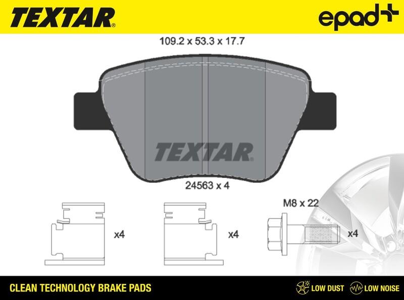 Textar 2456301CP - Kit pastiglie freno, Freno a disco autozon.pro