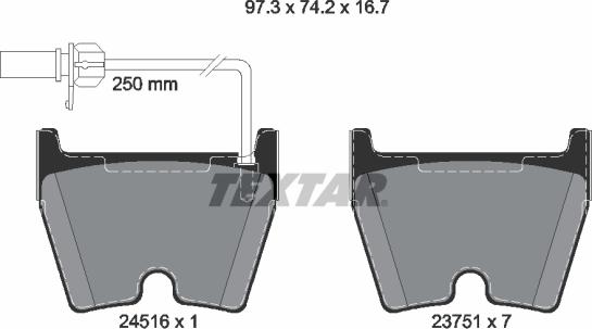 Textar 2451601 - Kit pastiglie freno, Freno a disco autozon.pro