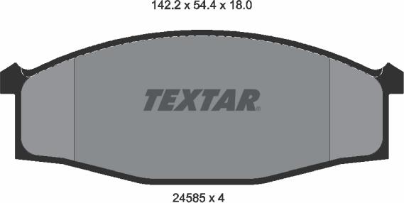 Textar 2458501 - Kit pastiglie freno, Freno a disco autozon.pro