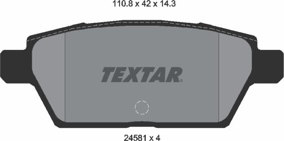 Textar 2458102 - Kit pastiglie freno, Freno a disco autozon.pro