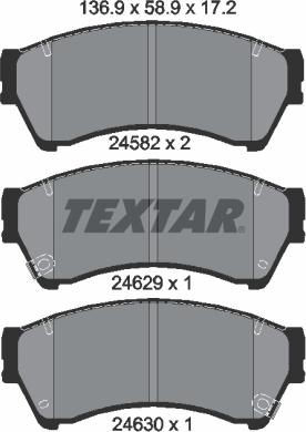 Textar 2458206 - Kit pastiglie freno, Freno a disco autozon.pro