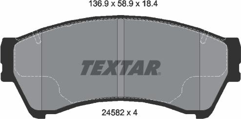 Textar 2458201 - Kit pastiglie freno, Freno a disco autozon.pro