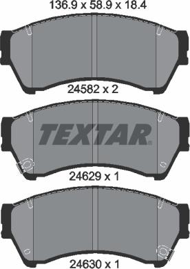 Textar 2458202 - Kit pastiglie freno, Freno a disco autozon.pro