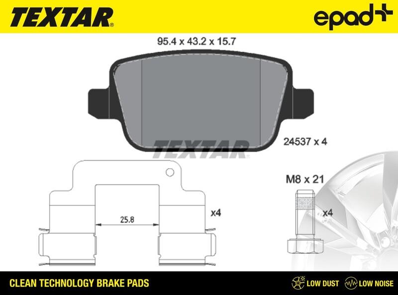 Textar 2453701CP - Kit pastiglie freno, Freno a disco autozon.pro