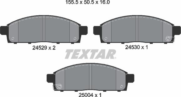 Textar 2452905 - Kit pastiglie freno, Freno a disco autozon.pro