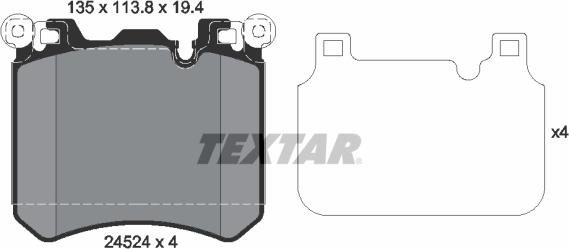 Textar 2452401 - Kit pastiglie freno, Freno a disco autozon.pro