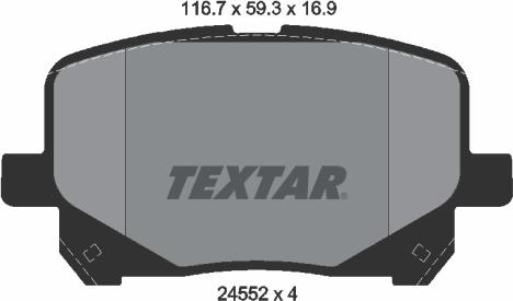 Textar 2452201 - Kit pastiglie freno, Freno a disco autozon.pro