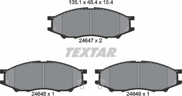 Textar 2464701 - Kit pastiglie freno, Freno a disco autozon.pro