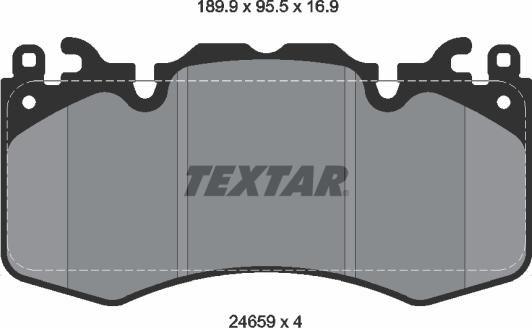 Textar 2465901 - Kit pastiglie freno, Freno a disco autozon.pro