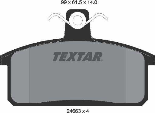 Textar 2466301 - Kit pastiglie freno, Freno a disco autozon.pro