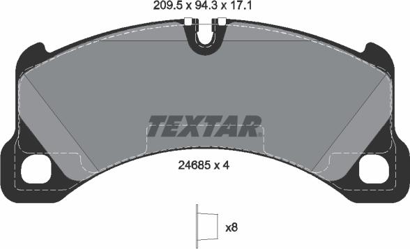 Textar 2468501 - Kit pastiglie freno, Freno a disco autozon.pro