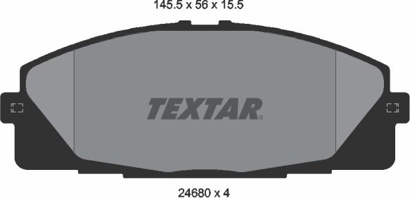 Textar 2468001 - Kit pastiglie freno, Freno a disco autozon.pro