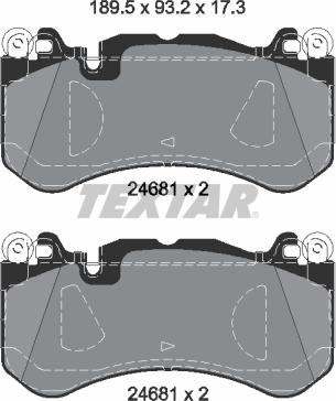 Textar 2468105 - Kit pastiglie freno, Freno a disco autozon.pro