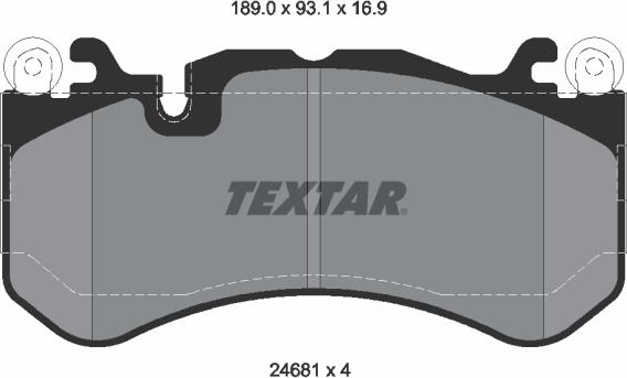 Textar 2468101 - Kit pastiglie freno, Freno a disco autozon.pro